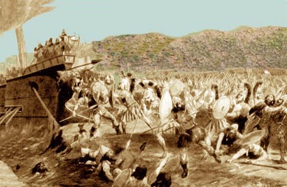 Η μάχη του Μαραθώνος, οι Έλληνες μάχονται τους Πέρσες, 490 π.Χ.